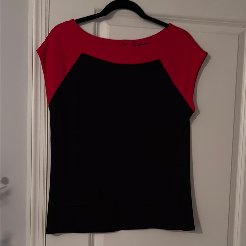 Red and Black Women's Top